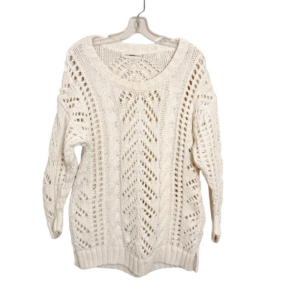 Eternal Sunshine Creations Revolve Cream Chunky Cable Knit Sweater Size XS/S